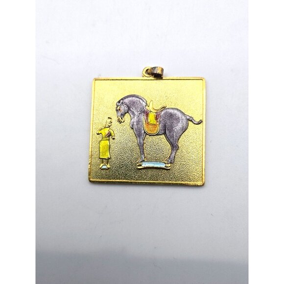 VTG Peking Enamel Pendants from the 1960s - 70s complete set of 10 in silk case - Picture 10 of 16